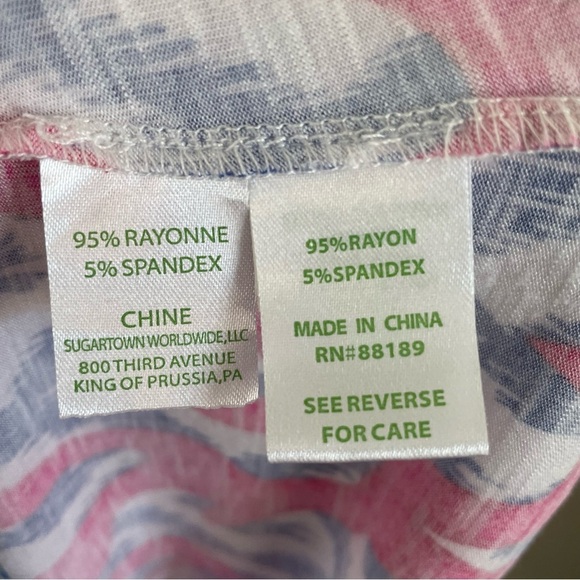 Lilly Pulitzer | Ophelia Coral Iris Blue Deep Dive Little Fish Swing Dress Sz XS - Picture 9 of 13